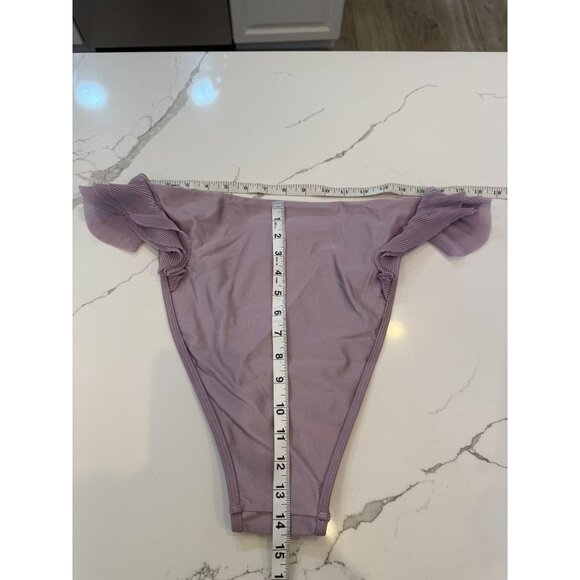 NWT Andrea Iyamah Salama Lilac High-Rise Bikini Bottom High-Leg Cut XXL - Picture 3 of 12